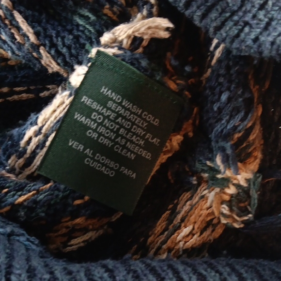 Hunt Club Fair Isle Silk Blend Sweater. L - Picture 4 of 7